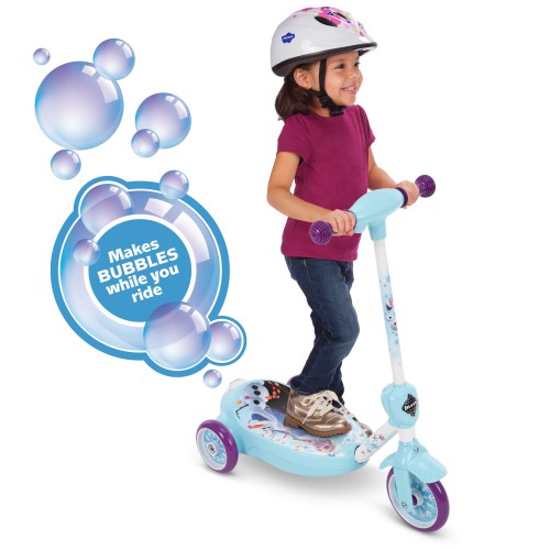 迪士尼冰雪奇緣 泡泡電動三輪兒童滑板車